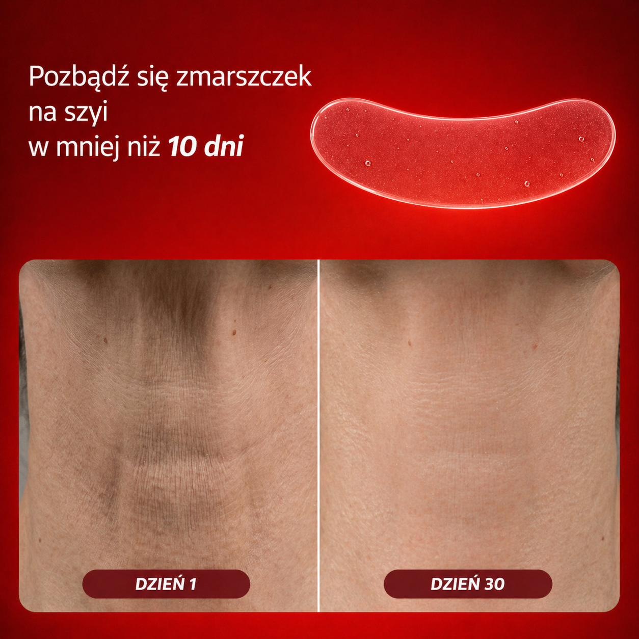 Plaster przeciwzmarszczkowy na szyję